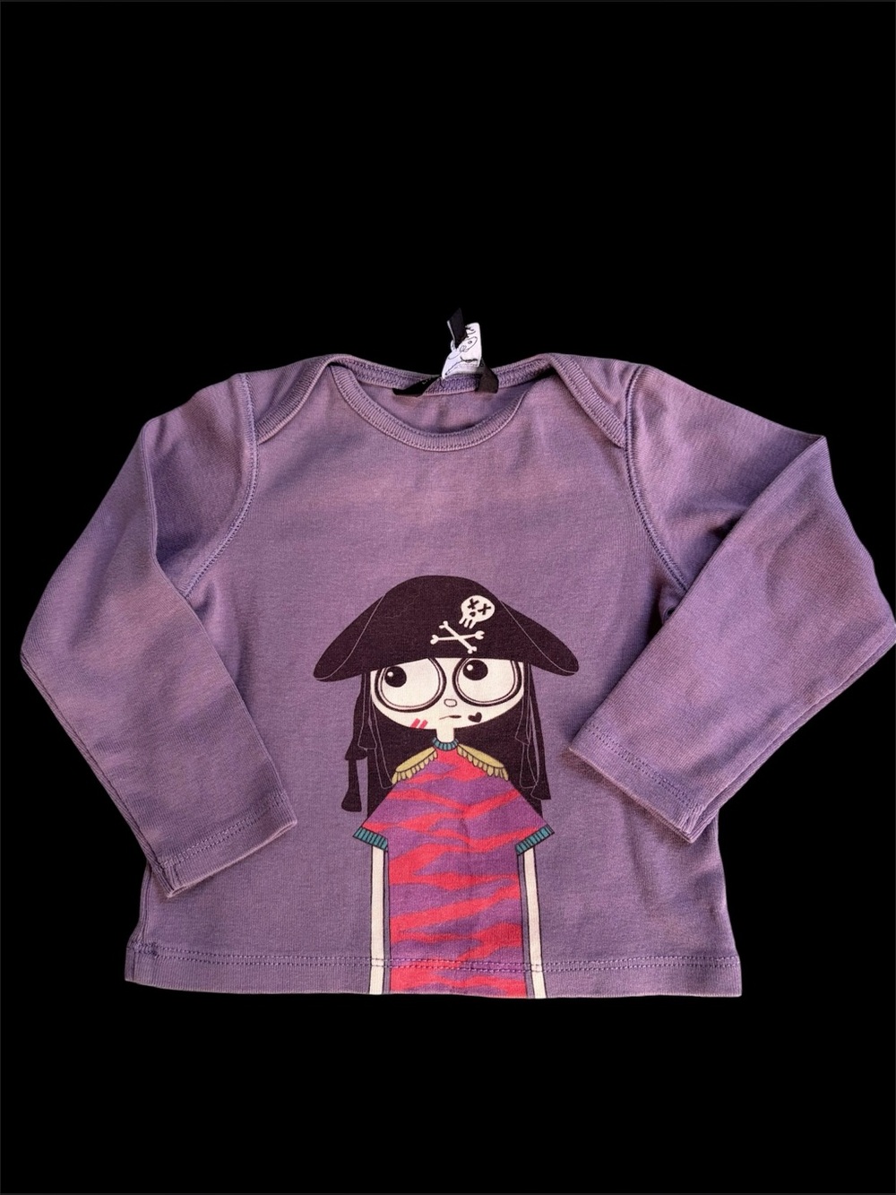 Little Marc Jacobs Miss Marc Pirate Graphic Long Sleeve Shirt 18M Rare